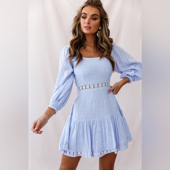 Sweetheart Corset-back Lantern Sleeve dress - Picture 13 of 16